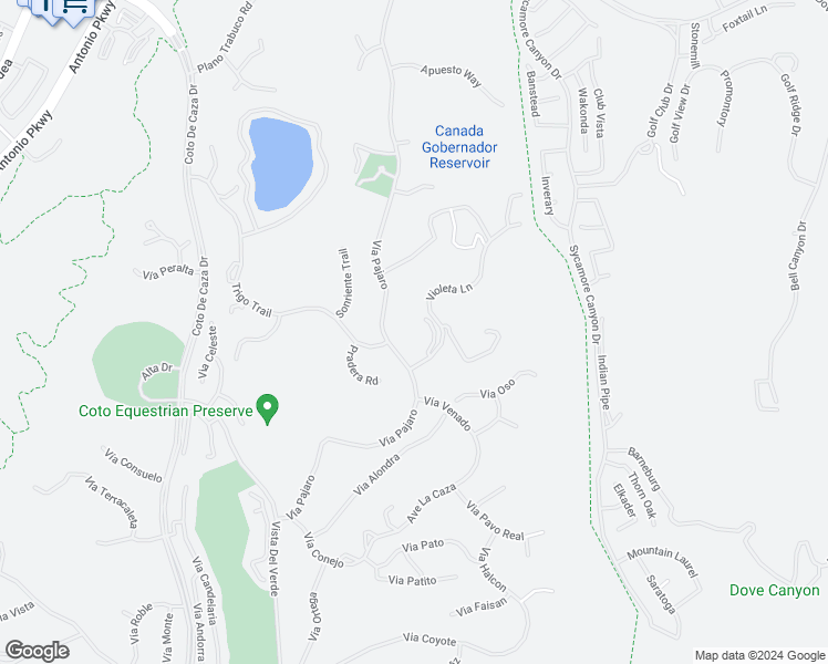 map of restaurants, bars, coffee shops, grocery stores, and more near 31801 Violeta Ln in Coto De Caza