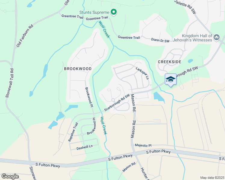 map of restaurants, bars, coffee shops, grocery stores, and more near 453 Inkberry Drive in Atlanta