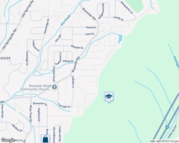 map of restaurants, bars, coffee shops, grocery stores, and more near 1745 Molly Drive in Birmingham