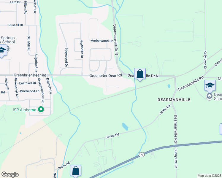 map of restaurants, bars, coffee shops, grocery stores, and more near 1512 Holly Berry Way in Anniston