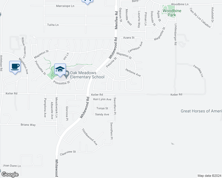 map of restaurants, bars, coffee shops, grocery stores, and more near 33963 Petunia Street in Murrieta