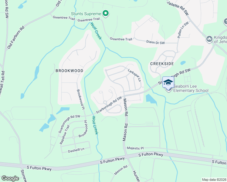map of restaurants, bars, coffee shops, grocery stores, and more near 628 Outlook Way in Atlanta