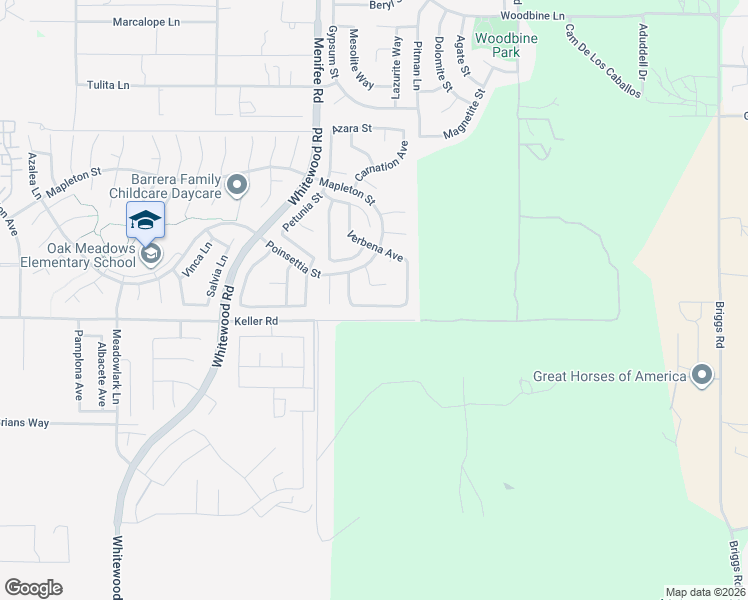 map of restaurants, bars, coffee shops, grocery stores, and more near 29162 Hydrangea Street in Murrieta