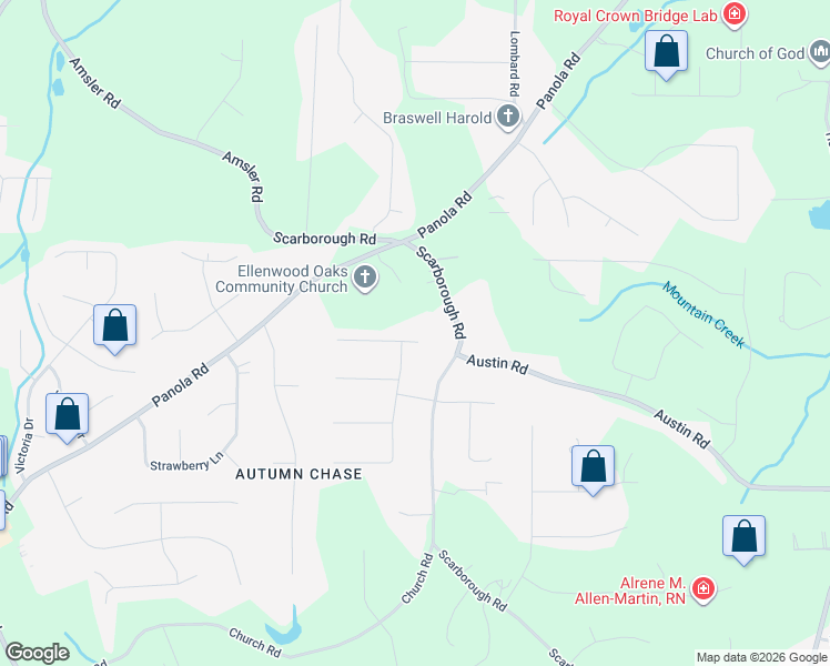 map of restaurants, bars, coffee shops, grocery stores, and more near 432 Cauthen Court in Ellenwood