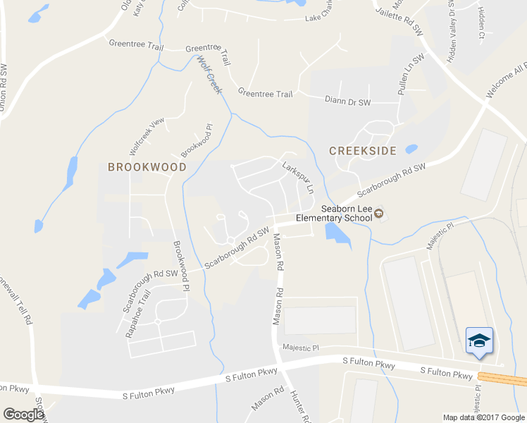 map of restaurants, bars, coffee shops, grocery stores, and more near 4711 Mason Road in Atlanta