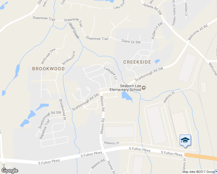 map of restaurants, bars, coffee shops, grocery stores, and more near 4890 Larkspur Lane in College Park