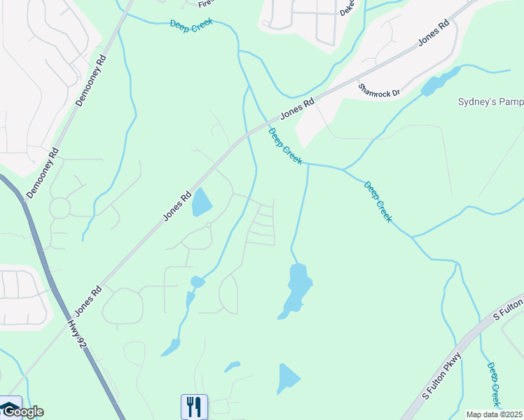 map of restaurants, bars, coffee shops, grocery stores, and more near 6684 Crane Avenue in Fairburn