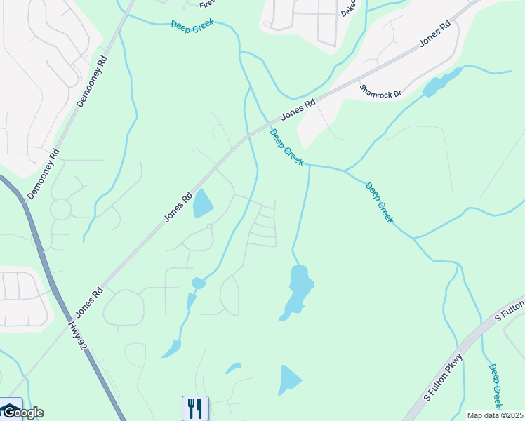 map of restaurants, bars, coffee shops, grocery stores, and more near 6684 Crane Avenue in Fairburn