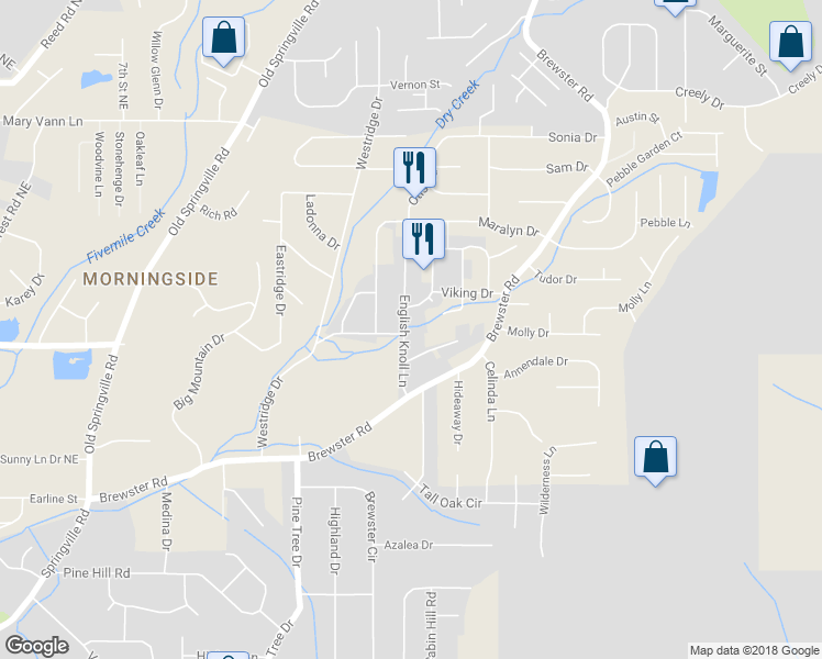 map of restaurants, bars, coffee shops, grocery stores, and more near 1711 Teakwood Lane in Birmingham