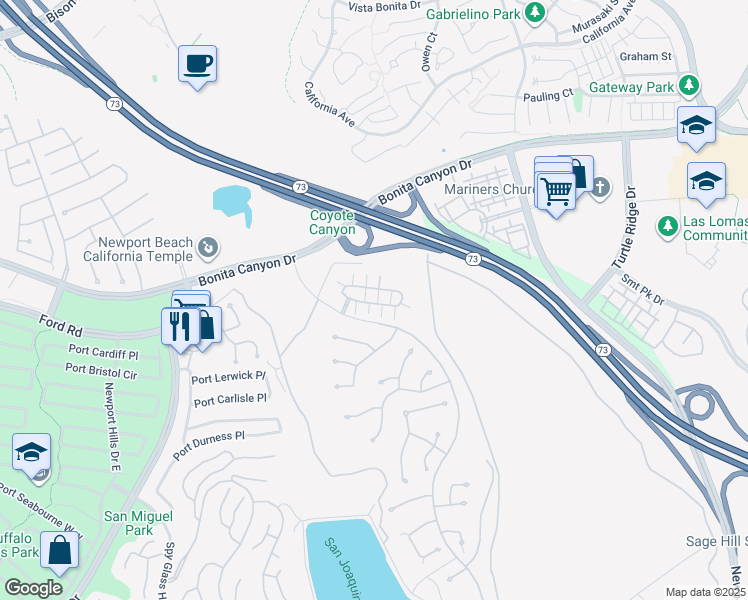 map of restaurants, bars, coffee shops, grocery stores, and more near 286 Ambroise in Newport Beach