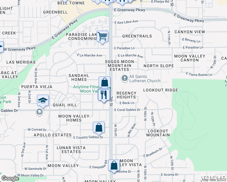 map of restaurants, bars, coffee shops, grocery stores, and more near 15628 North 8th Street in Phoenix