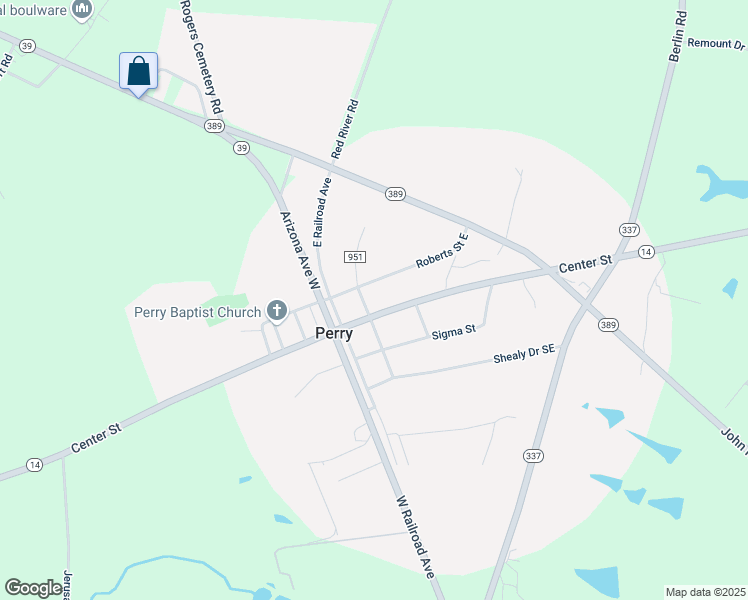 map of restaurants, bars, coffee shops, grocery stores, and more near 149 Roberts Street East in Salley
