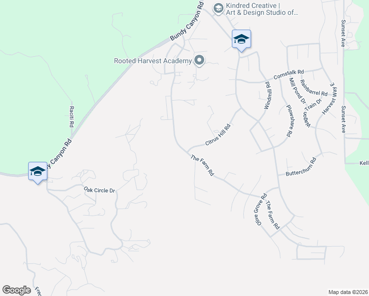map of restaurants, bars, coffee shops, grocery stores, and more near 33888 The Farm Road in Wildomar