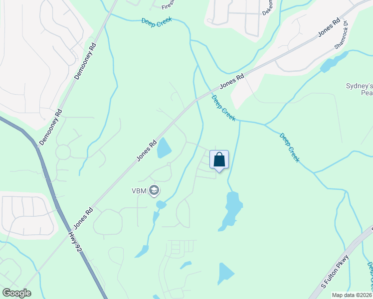 map of restaurants, bars, coffee shops, grocery stores, and more near 372 Berkshire Place in Fairburn