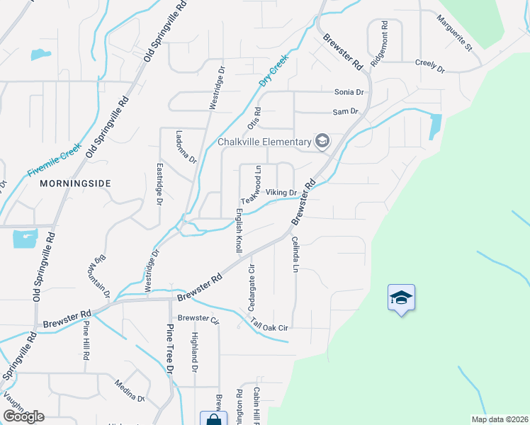map of restaurants, bars, coffee shops, grocery stores, and more near 1711 Teakwood Lane in Birmingham