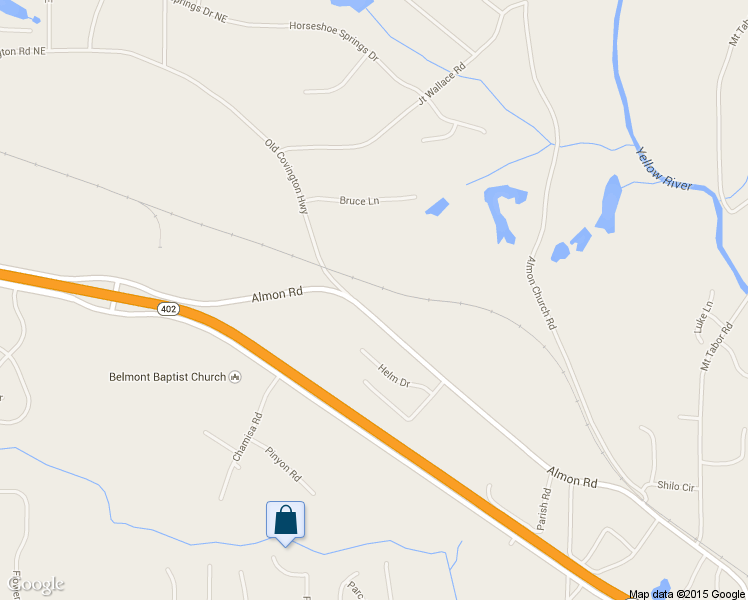 map of restaurants, bars, coffee shops, grocery stores, and more near 738 Almon Road in Covington