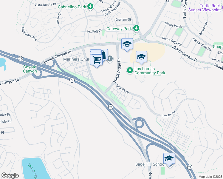 map of restaurants, bars, coffee shops, grocery stores, and more near 112 Coral Rose in Irvine