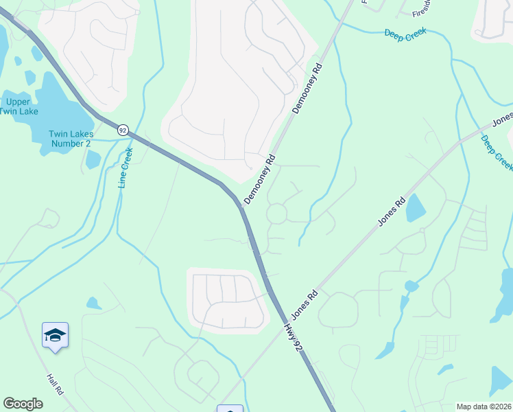 map of restaurants, bars, coffee shops, grocery stores, and more near 4697 Marching Lane in Fairburn