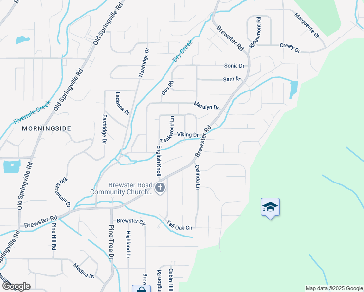 map of restaurants, bars, coffee shops, grocery stores, and more near 1713 Driftwood Lane in Birmingham