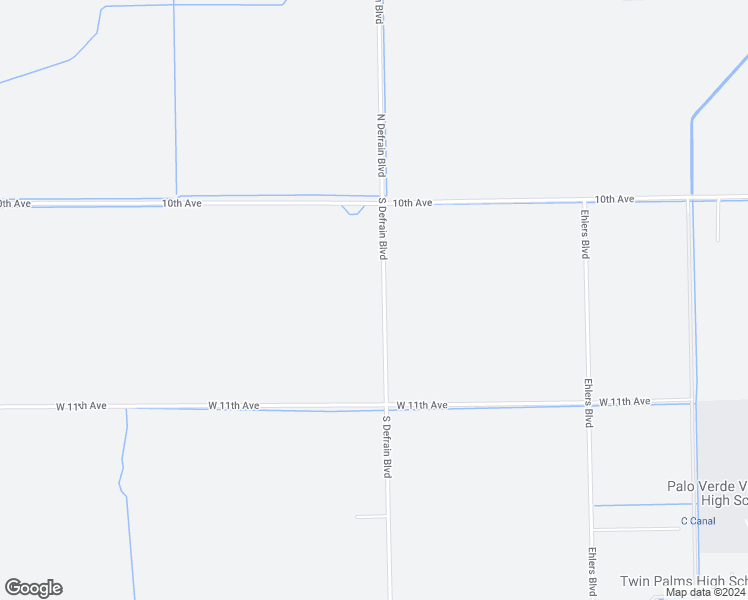 map of restaurants, bars, coffee shops, grocery stores, and more near 10575 North Defrain Boulevard in Blythe