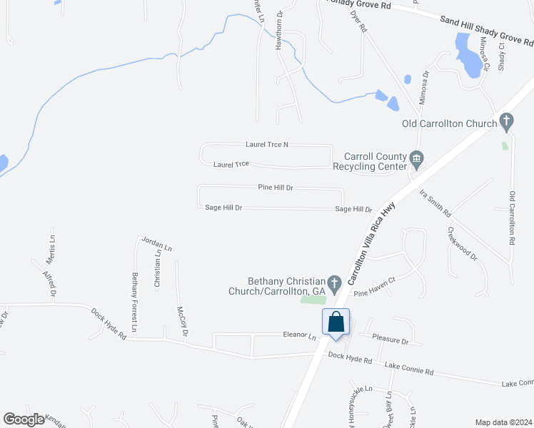 map of restaurants, bars, coffee shops, grocery stores, and more near 220 Sage Hill Drive in Carrollton