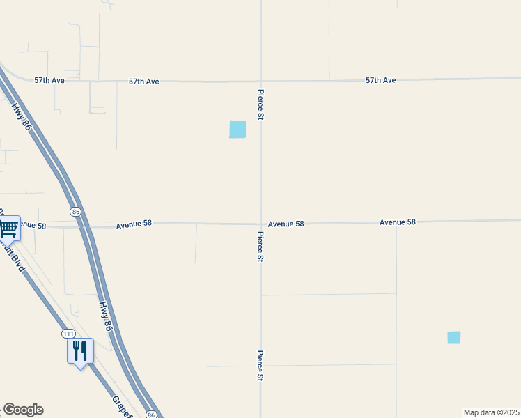 map of restaurants, bars, coffee shops, grocery stores, and more near Pierce Street in Thermal