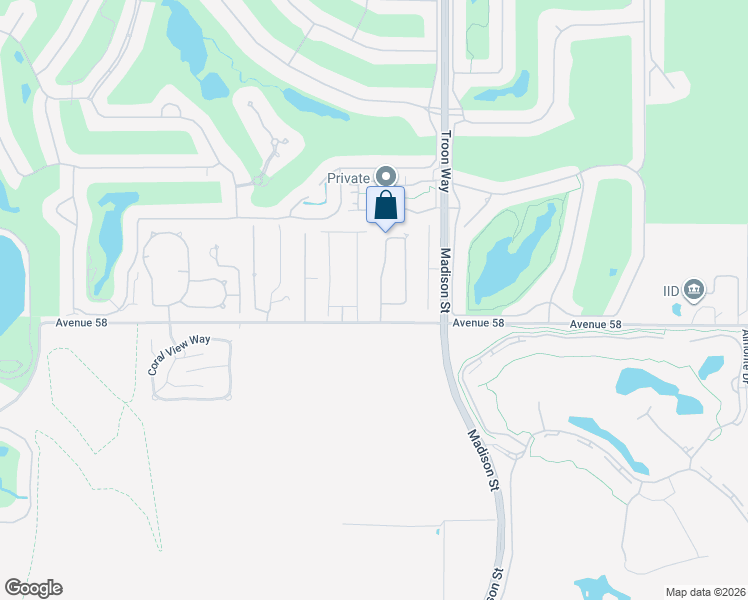 map of restaurants, bars, coffee shops, grocery stores, and more near 57945 South Valley Lane in La Quinta