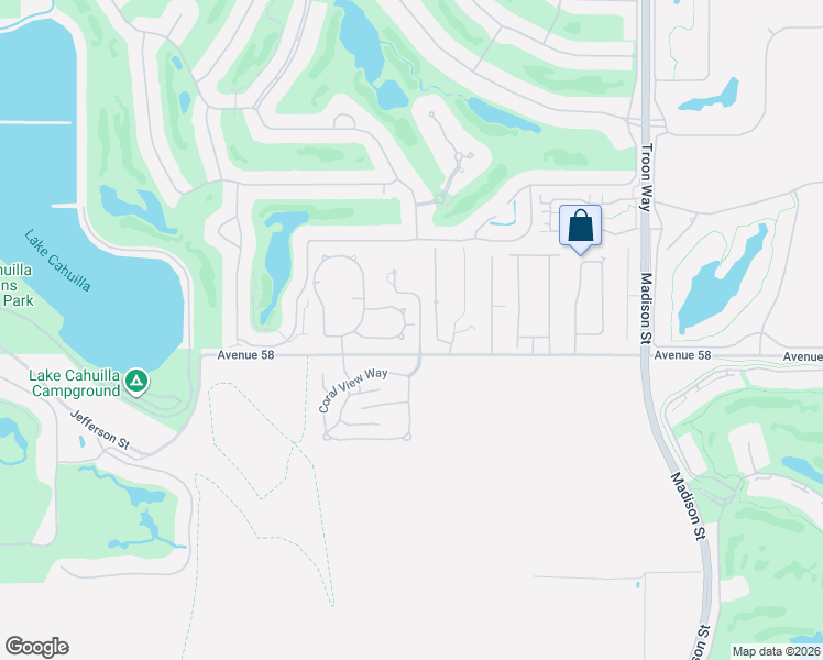 map of restaurants, bars, coffee shops, grocery stores, and more near 80495 Old Ranch Trail South in La Quinta
