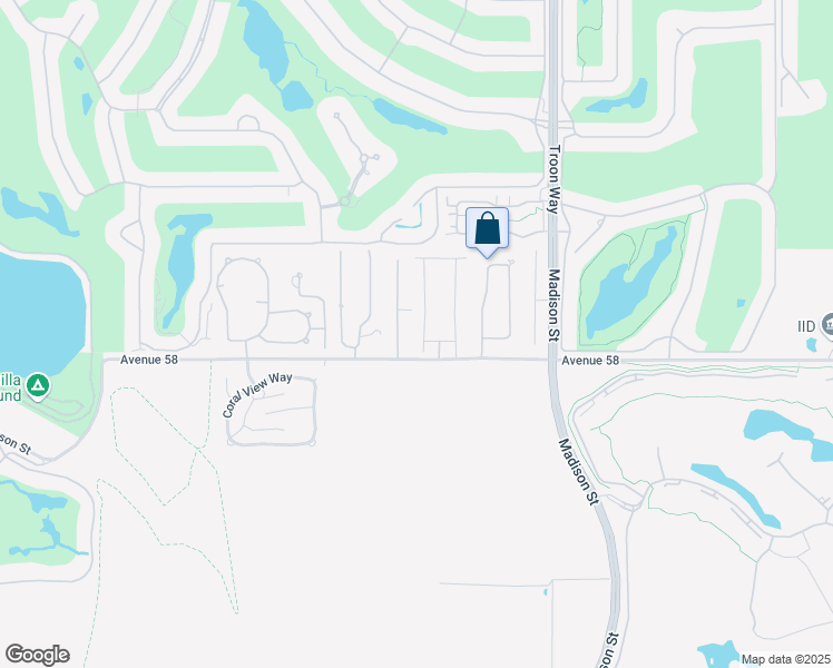 map of restaurants, bars, coffee shops, grocery stores, and more near 57887 Santo Thomas in La Quinta