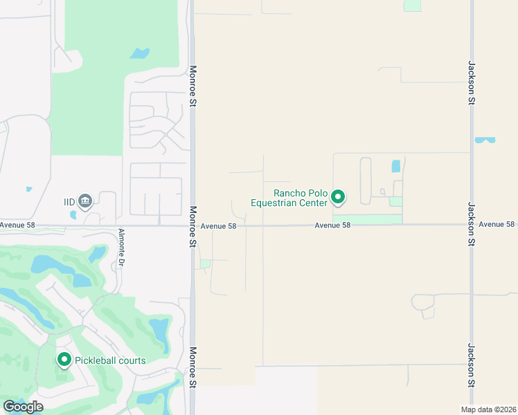 map of restaurants, bars, coffee shops, grocery stores, and more near 82260 58th Avenue in Thermal