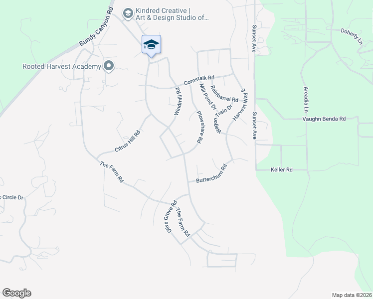 map of restaurants, bars, coffee shops, grocery stores, and more near 33865 Plowshare Road in Wildomar