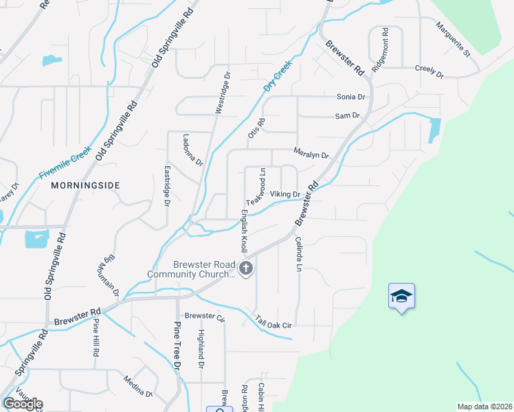 map of restaurants, bars, coffee shops, grocery stores, and more near 1711 Teakwood Ln in Birmingham