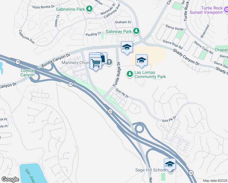 map of restaurants, bars, coffee shops, grocery stores, and more near 107 Coral Rose in Irvine