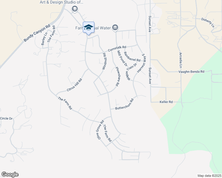 map of restaurants, bars, coffee shops, grocery stores, and more near 33853 Plowshare Road in Wildomar