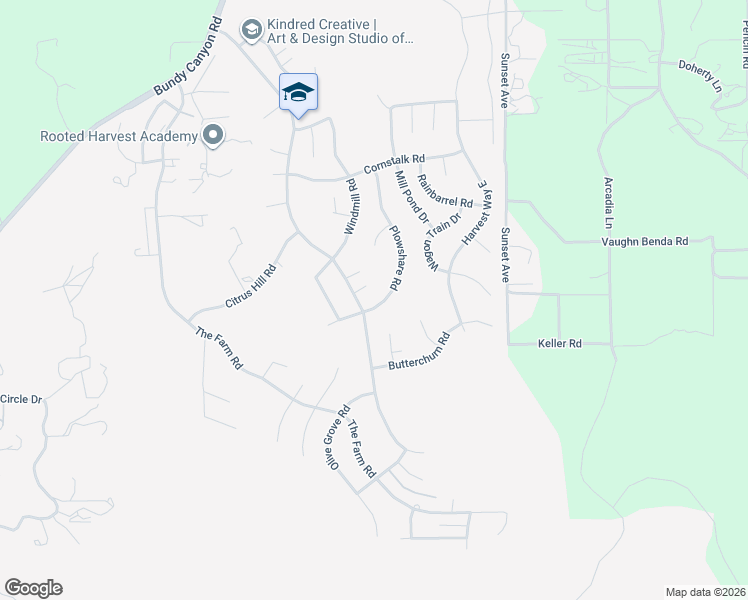 map of restaurants, bars, coffee shops, grocery stores, and more near 33865 Plowshare Road in Wildomar