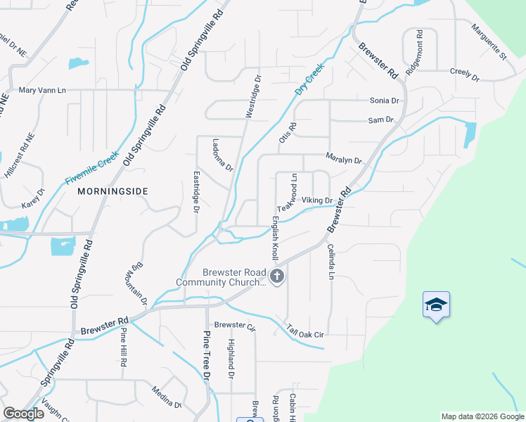map of restaurants, bars, coffee shops, grocery stores, and more near 1409 Maralyn Drive in Birmingham