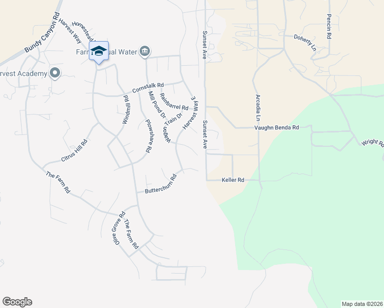 map of restaurants, bars, coffee shops, grocery stores, and more near 33943 Wagon Train Drive in Wildomar