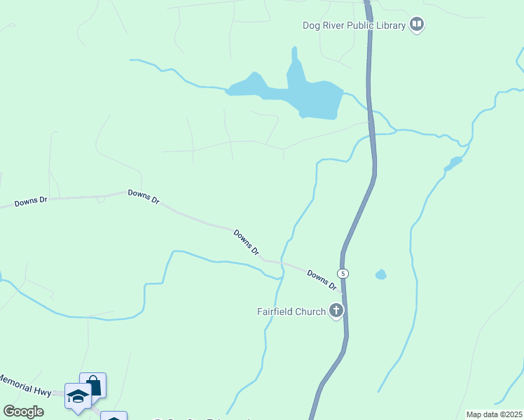 map of restaurants, bars, coffee shops, grocery stores, and more near 7900 Downs Drive in Winston