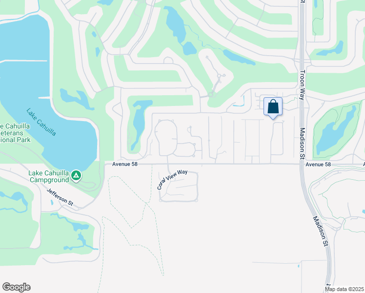 map of restaurants, bars, coffee shops, grocery stores, and more near 80399 Old Ranch Trail North in La Quinta