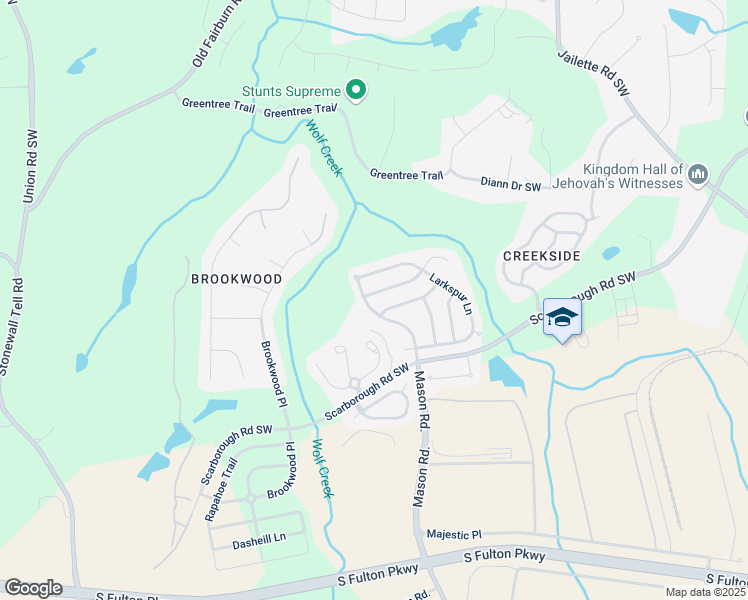 map of restaurants, bars, coffee shops, grocery stores, and more near 4944 Antelope Cove in Atlanta
