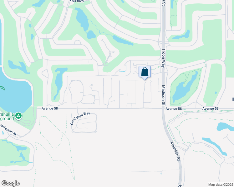 map of restaurants, bars, coffee shops, grocery stores, and more near 57773 Santa Rosa Trail in La Quinta