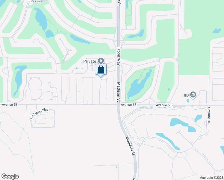 map of restaurants, bars, coffee shops, grocery stores, and more near 57755 Barristo Circle in La Quinta