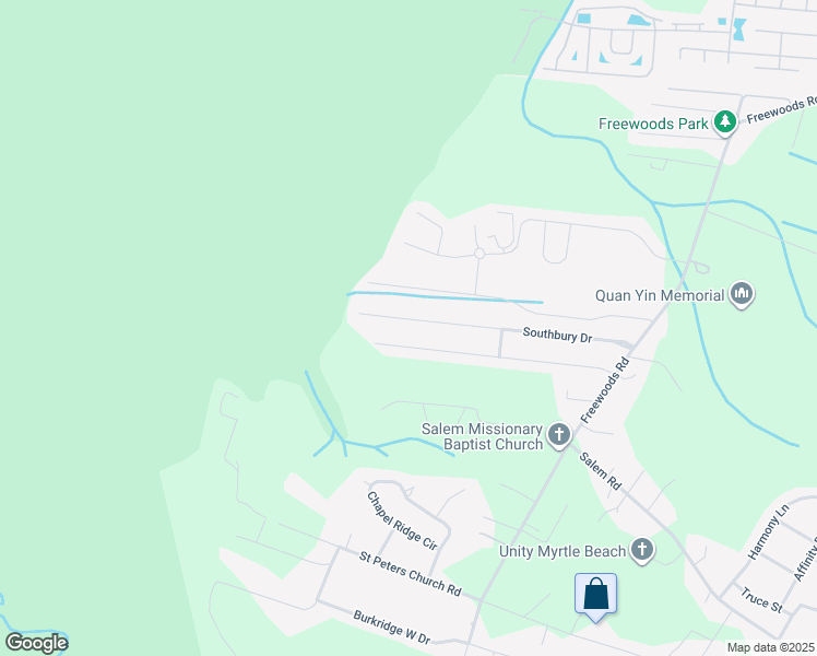 map of restaurants, bars, coffee shops, grocery stores, and more near 251 Southbury Drive in Myrtle Beach