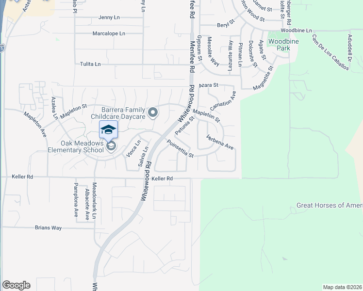 map of restaurants, bars, coffee shops, grocery stores, and more near 33843 Petunia Street in Murrieta