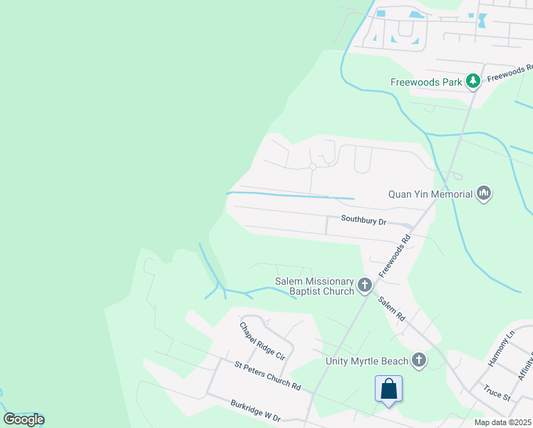 map of restaurants, bars, coffee shops, grocery stores, and more near 251 Southbury Drive in Myrtle Beach