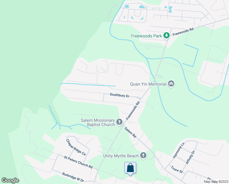 map of restaurants, bars, coffee shops, grocery stores, and more near 164 Southbury Drive in Myrtle Beach