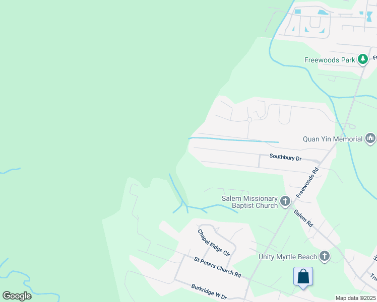 map of restaurants, bars, coffee shops, grocery stores, and more near 291 Southbury Drive in Myrtle Beach
