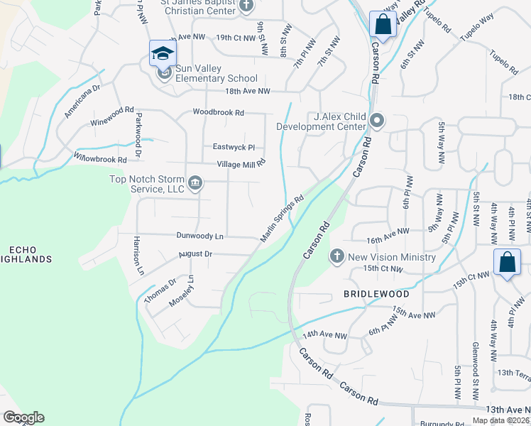 map of restaurants, bars, coffee shops, grocery stores, and more near 1642 Marlin Springs Road in Center Point