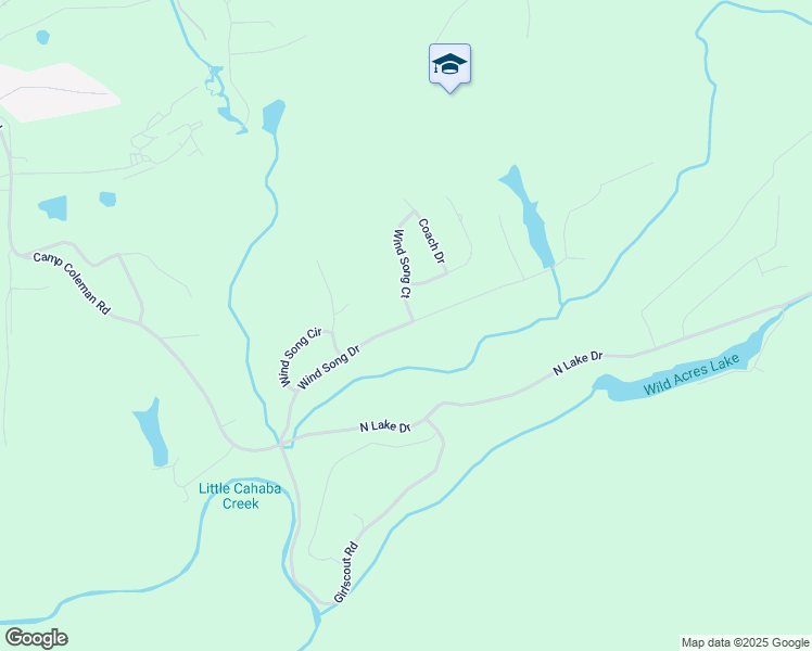 map of restaurants, bars, coffee shops, grocery stores, and more near 7763 Wind Song Drive in Trussville