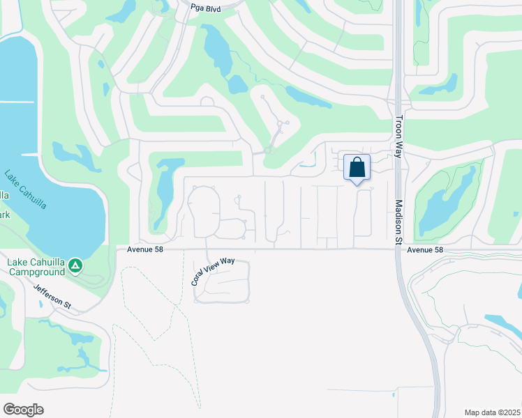 map of restaurants, bars, coffee shops, grocery stores, and more near 57655 Rosewood Court in La Quinta